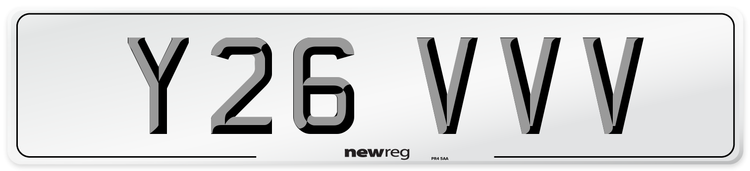Y26 VVV Number Plate from New Reg